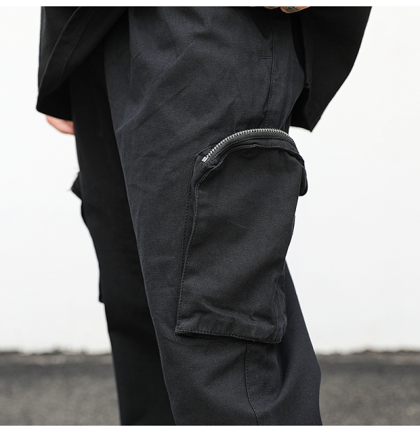 Pocket wide-leg overalls