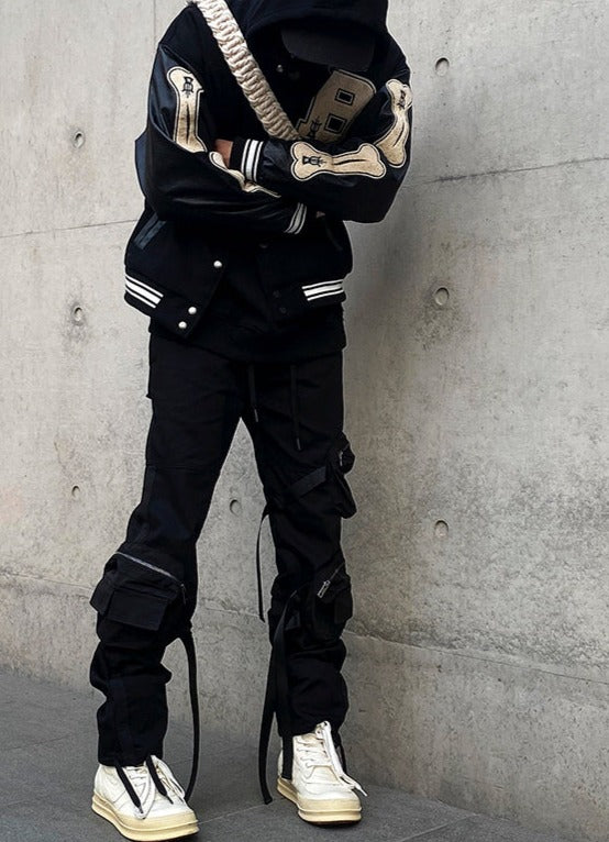 Three-Dimensional Cut Straight Overalls With Straps And Floating Rope