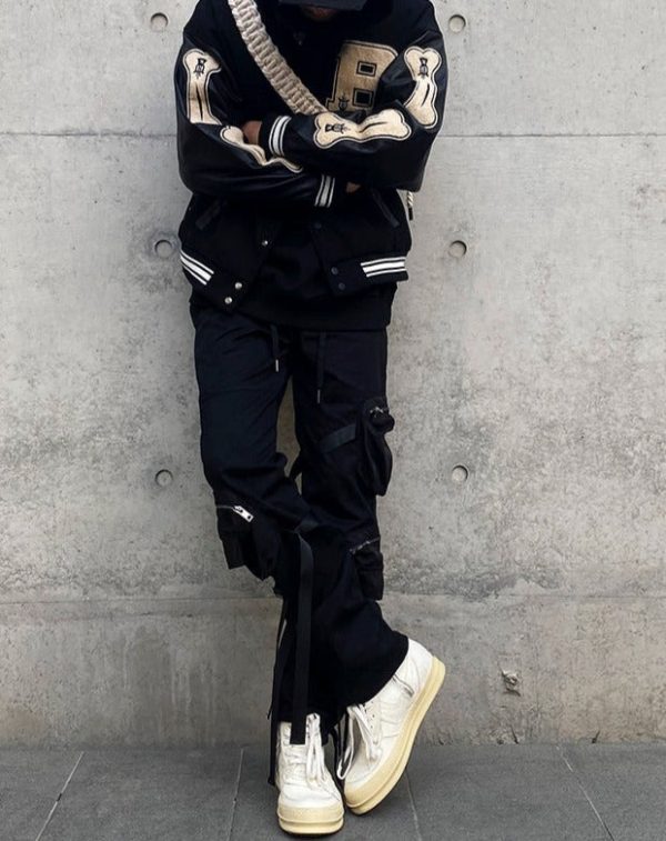 Three-Dimensional Cut Straight Overalls With Straps And Floating Rope