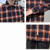 Men's Korean style loose plaid shirt jacket