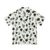 New Loose Hong Kong Style Retro Closure Collar Floral Short Sleeve Shirt