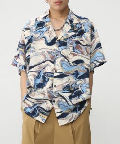 New Loose Floral Tie-dyed Short Sleeve Casual Retro Shirt