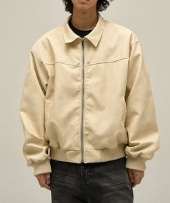 American Retro Brown Leather Jacket For Men