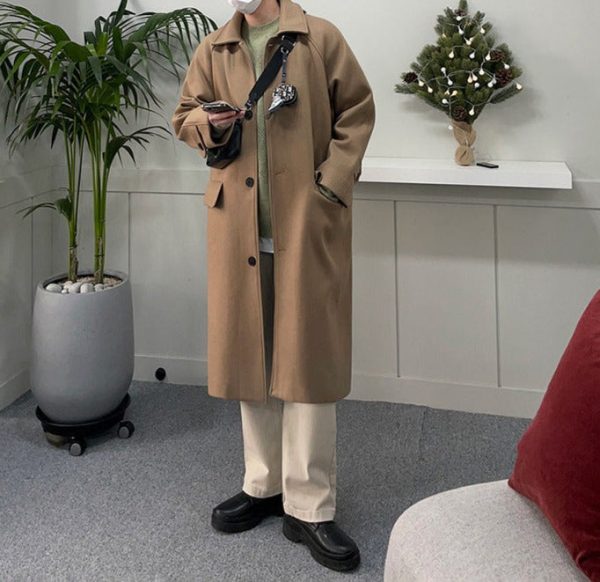 Woolen Coat Men's Long Autumn And Winter