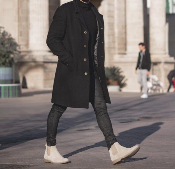 Men's Mid-Length Casual Loose Windbreaker Jacket