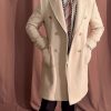 Vintage Men's Wool Herringbone Polo Coat